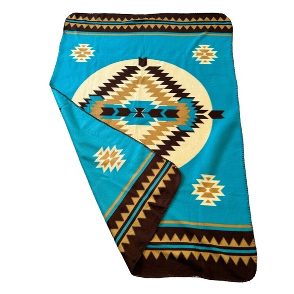St Labre Indian School Polyester Throw Blanket 48”x32” Ashland Montana NEW - Picture 1 of 5